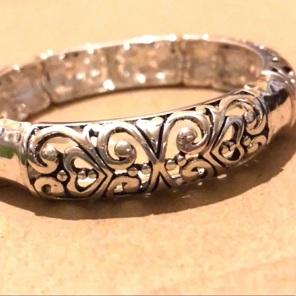 NEW BRACELET ELASTIC COSTUME JEWELRY SILVER SUMMER WINTER SPRING FALL WEDDING